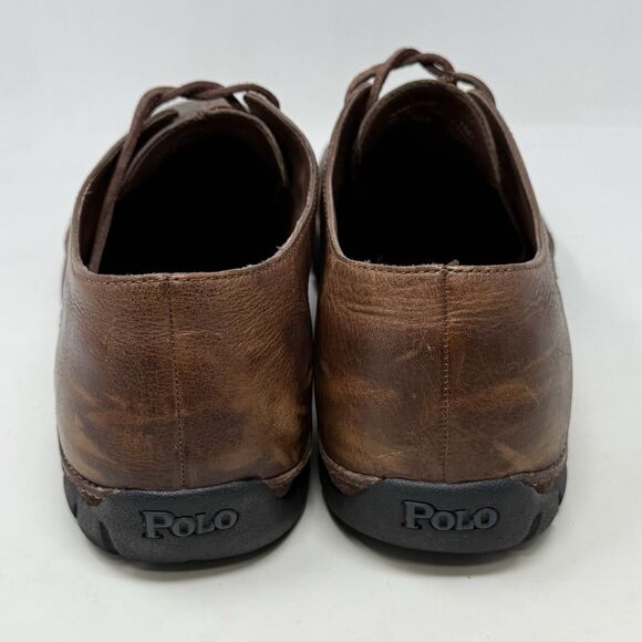 Polo Ralph Lauren Split Toe Derby Shoes Mens 15 D Brown Leather Suede Casual main image 5